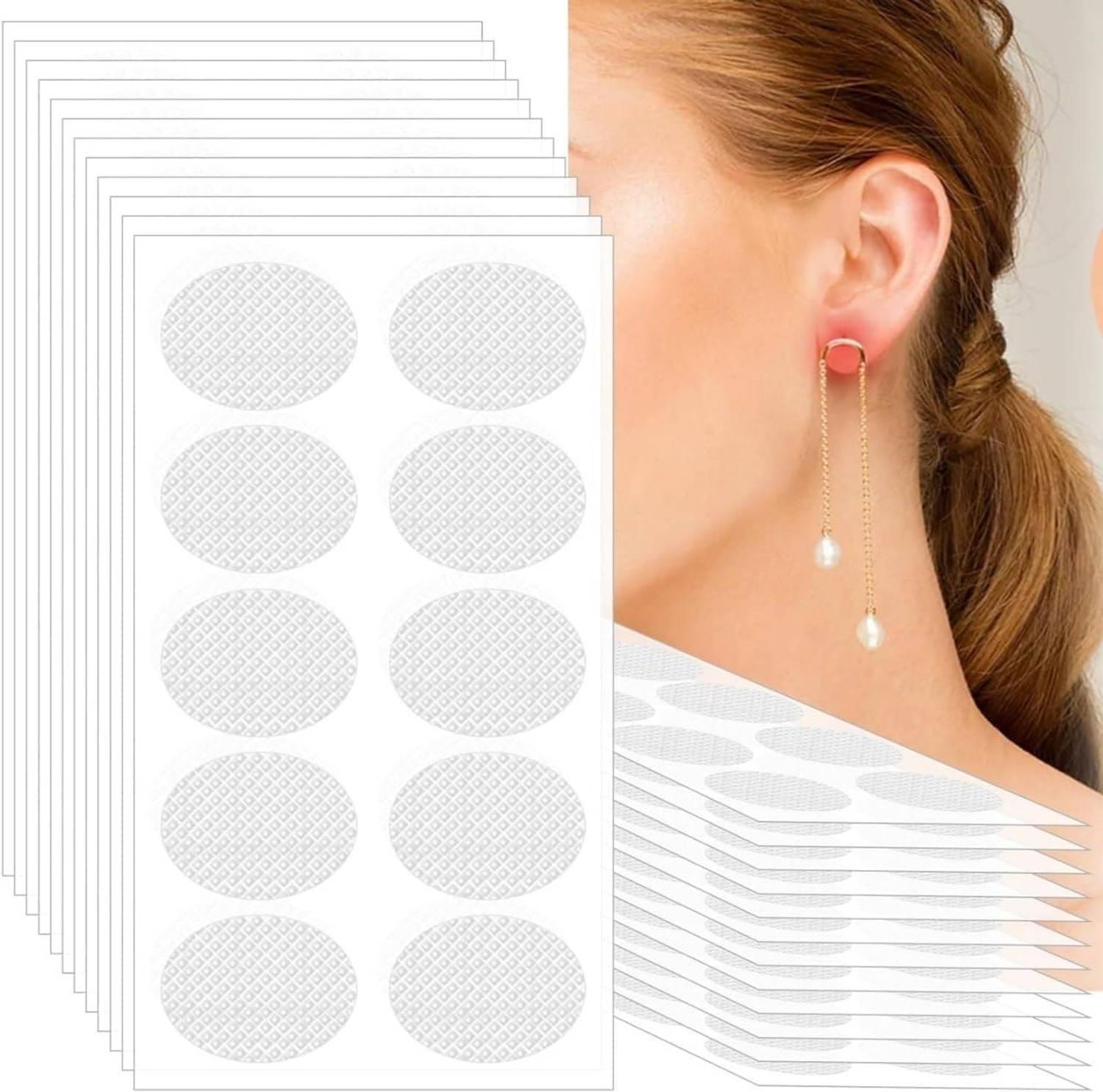 Buyer Choice Earlobe Tapes and Stickers Patches for Heavy Earrings & Jhumkas for Girls &Women Silicone Clip-on Earring