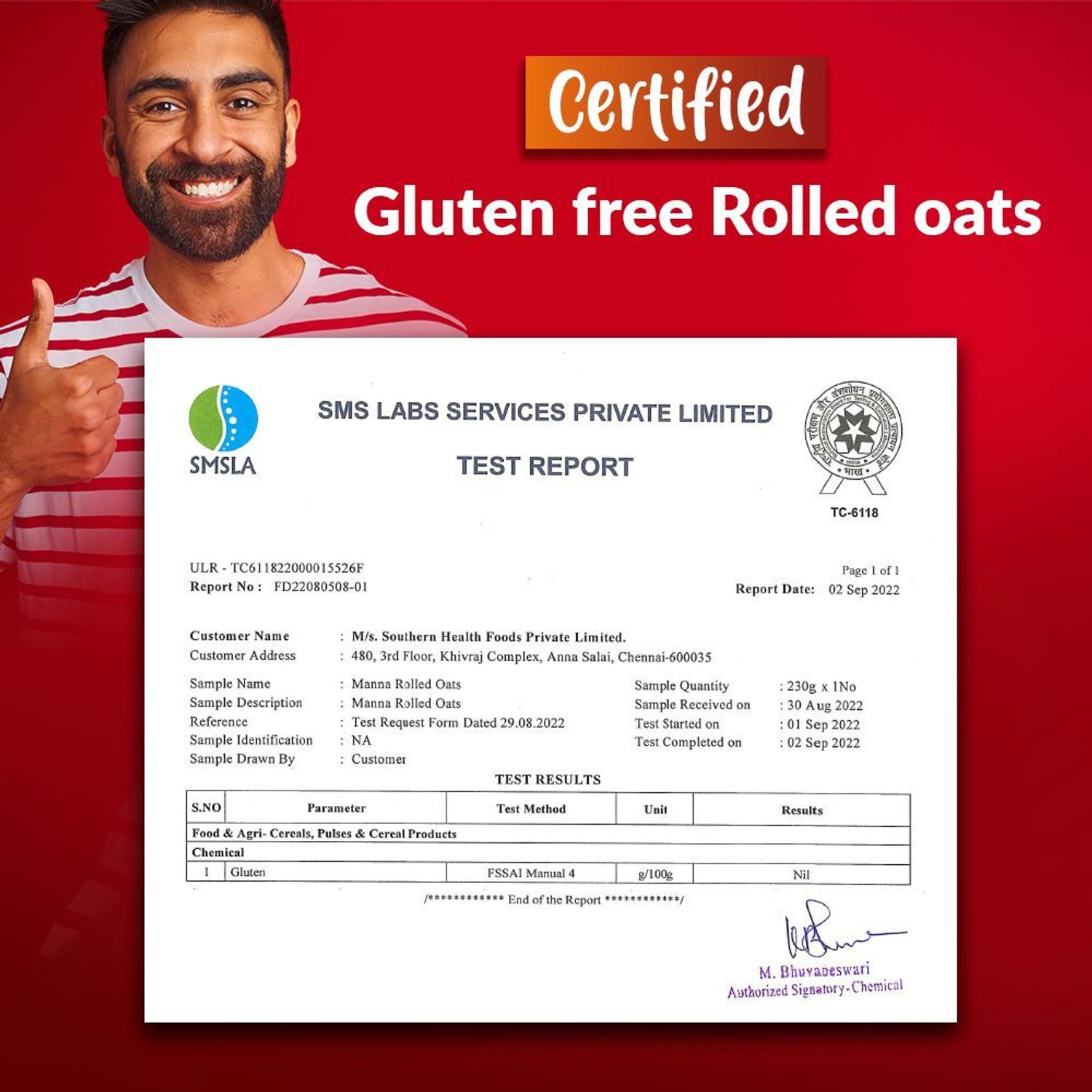 Image of Manna Rolled Oats - 1kg| Gluten Free | High Protein & Fibre | 100% Whole Grain Plastic Bottle