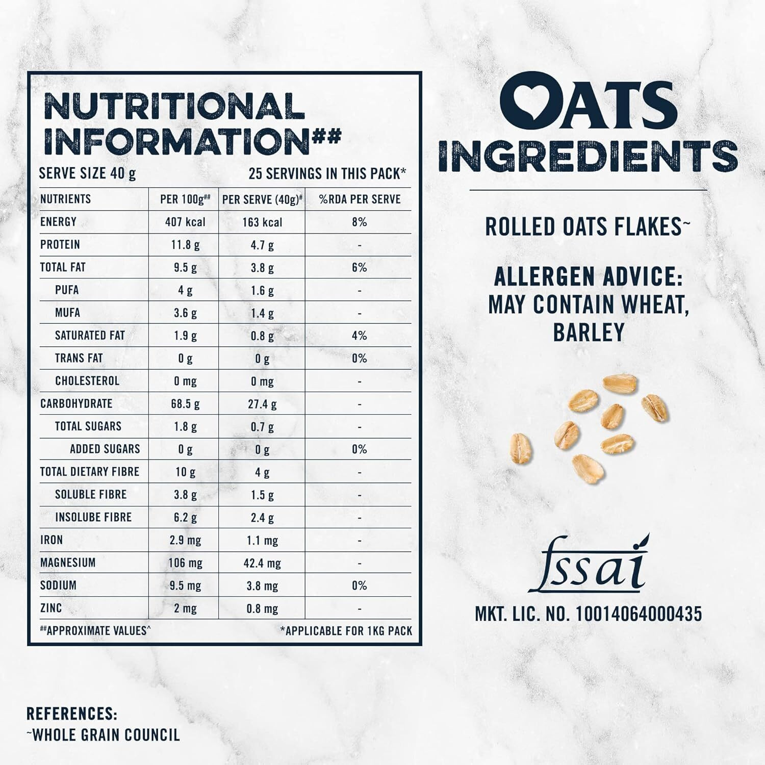 Image of Quaker Rolled Oats Wholegrain Nutritious Breakfast Cereals- 1200GRAMS (4003) Pouch