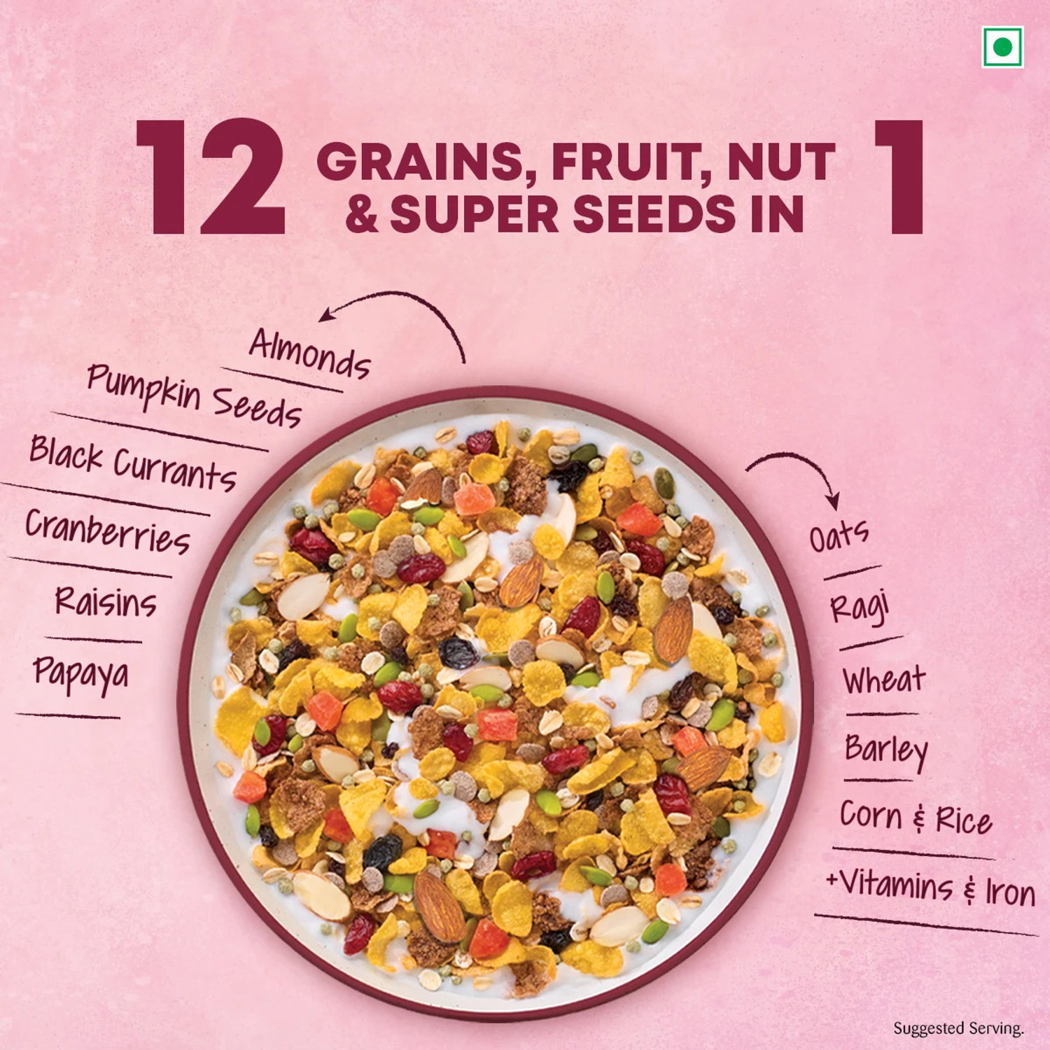 Image of Kellogg's by Kellogg's MUESLI FRUIT & NUT 750GM (750 g, Pouch) Pouch