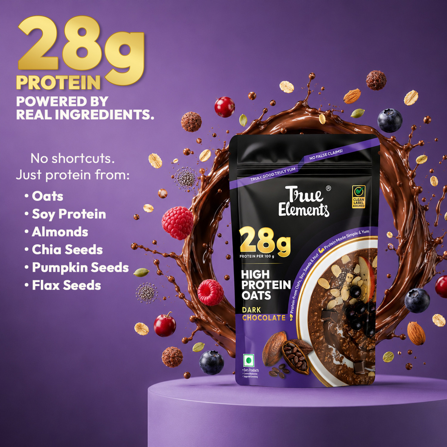 Image of True Elements 28g High Protein Oats 1kg Pouch