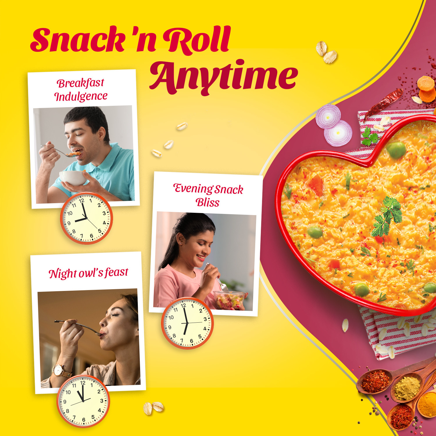 Image of Saffola Masala Oats, Tasty Evening Snack, Healthy Snack, Masala & Coriander Pouch