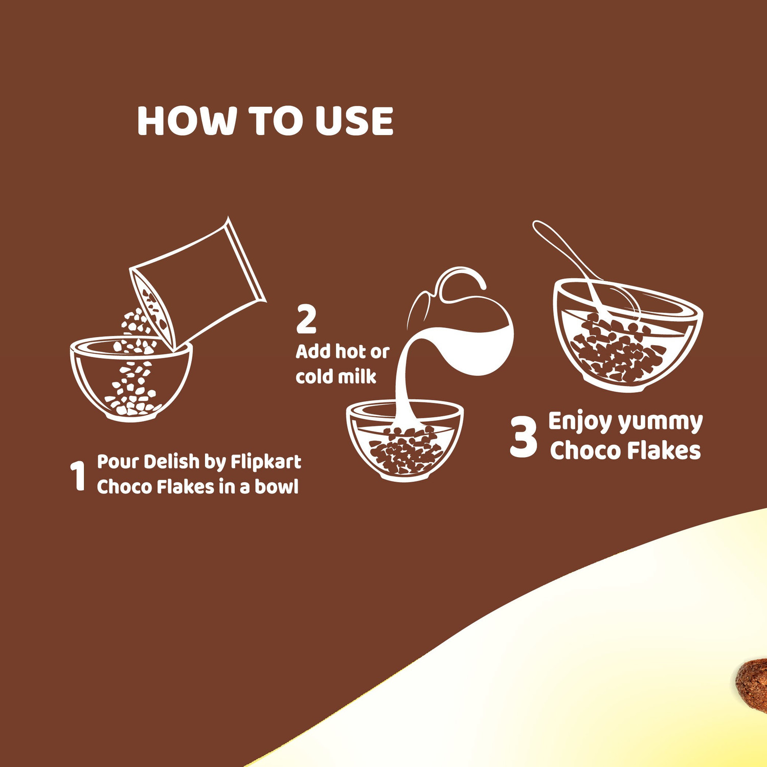Image of Delish Choco Flakes, Made with Whole Wheat, Rich in Iron & Calcium, Breakfast Cereal Pouch