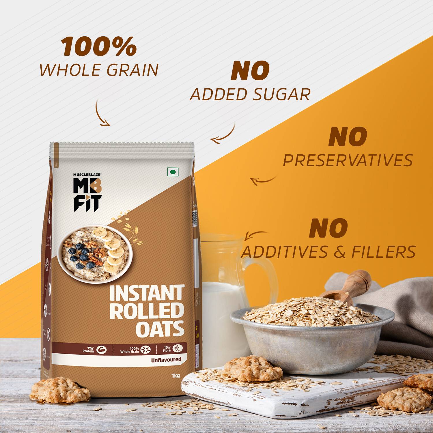 MUSCLEBLAZE 100% Rolled Oats, 2 L - Image 5
