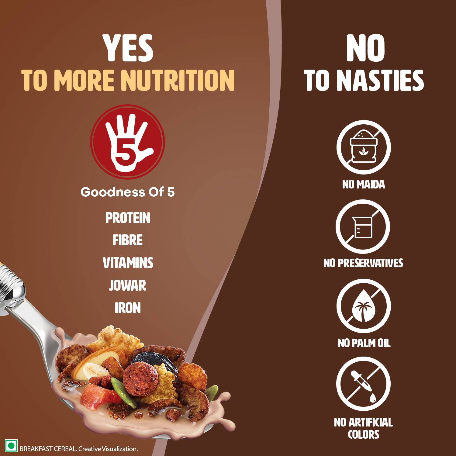 Saffola Muesli Choco Crunch with Flavour Pops, 15 in 1 - Image 5