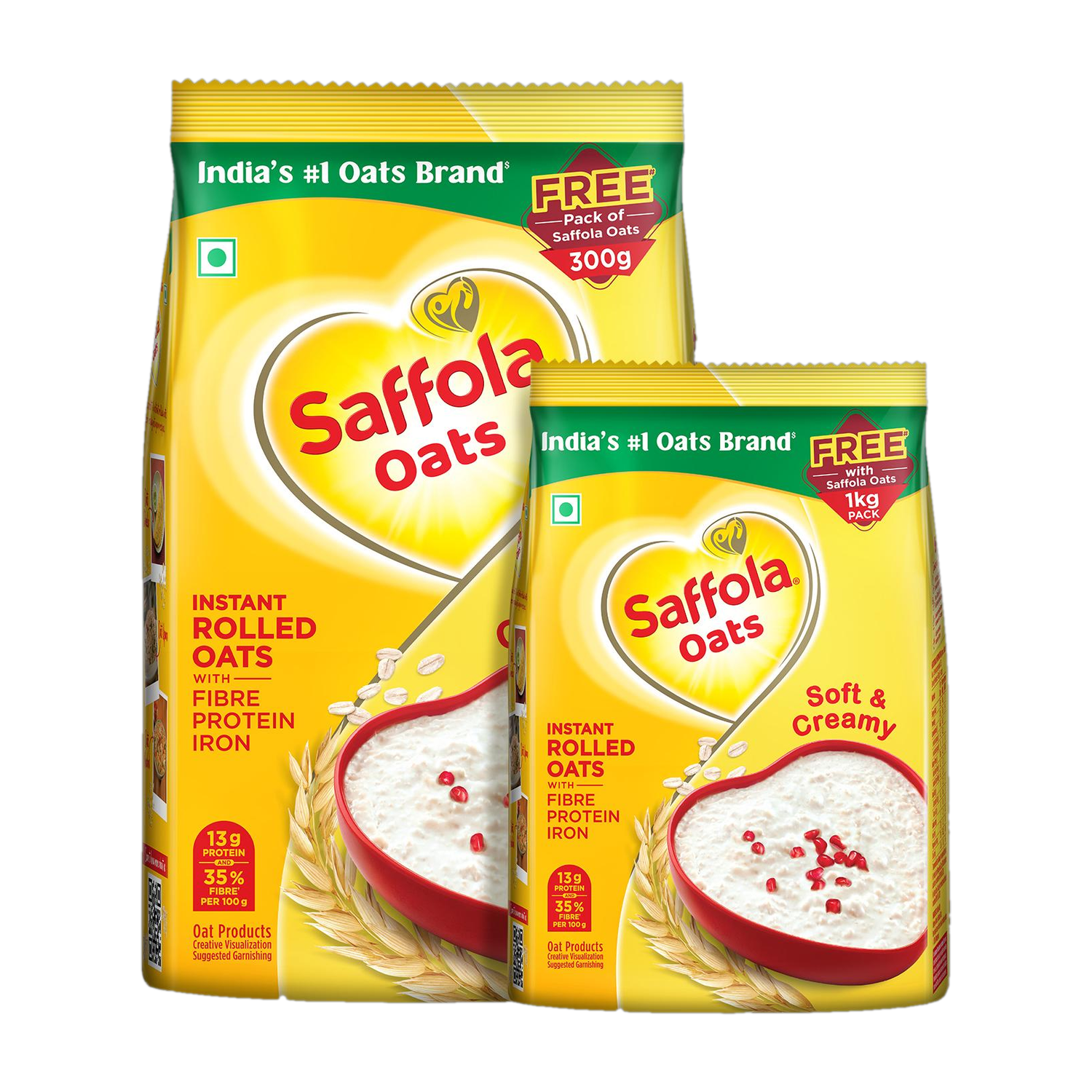 Saffola Oats, High Protein (13g), High Fibre (10g) - Image 1