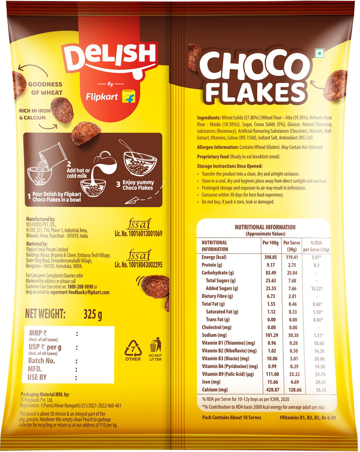 Image of Delish by Flipkart Choco Flakes Pouch