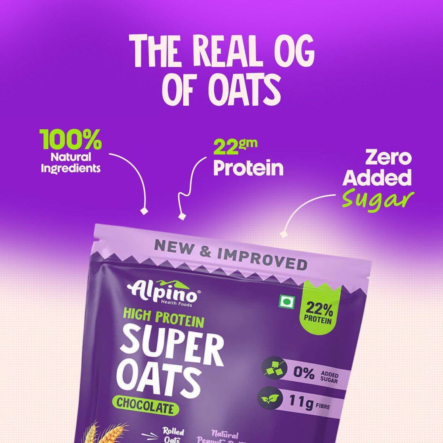 Alpino Peanut Butter Super Rolled Oats Chocolate - Image 4