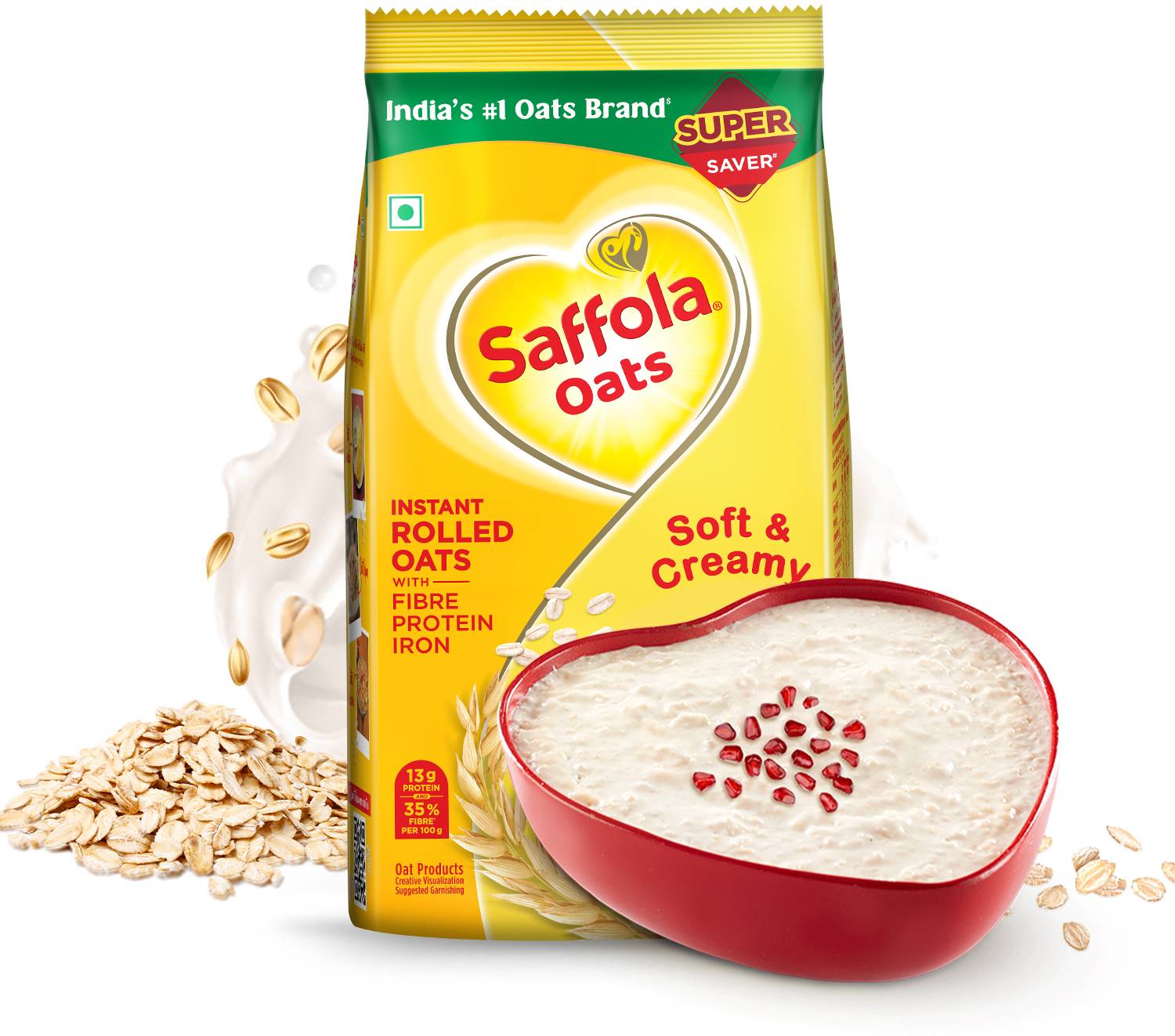 Saffola Oats, High Protein, 13g - Image 2