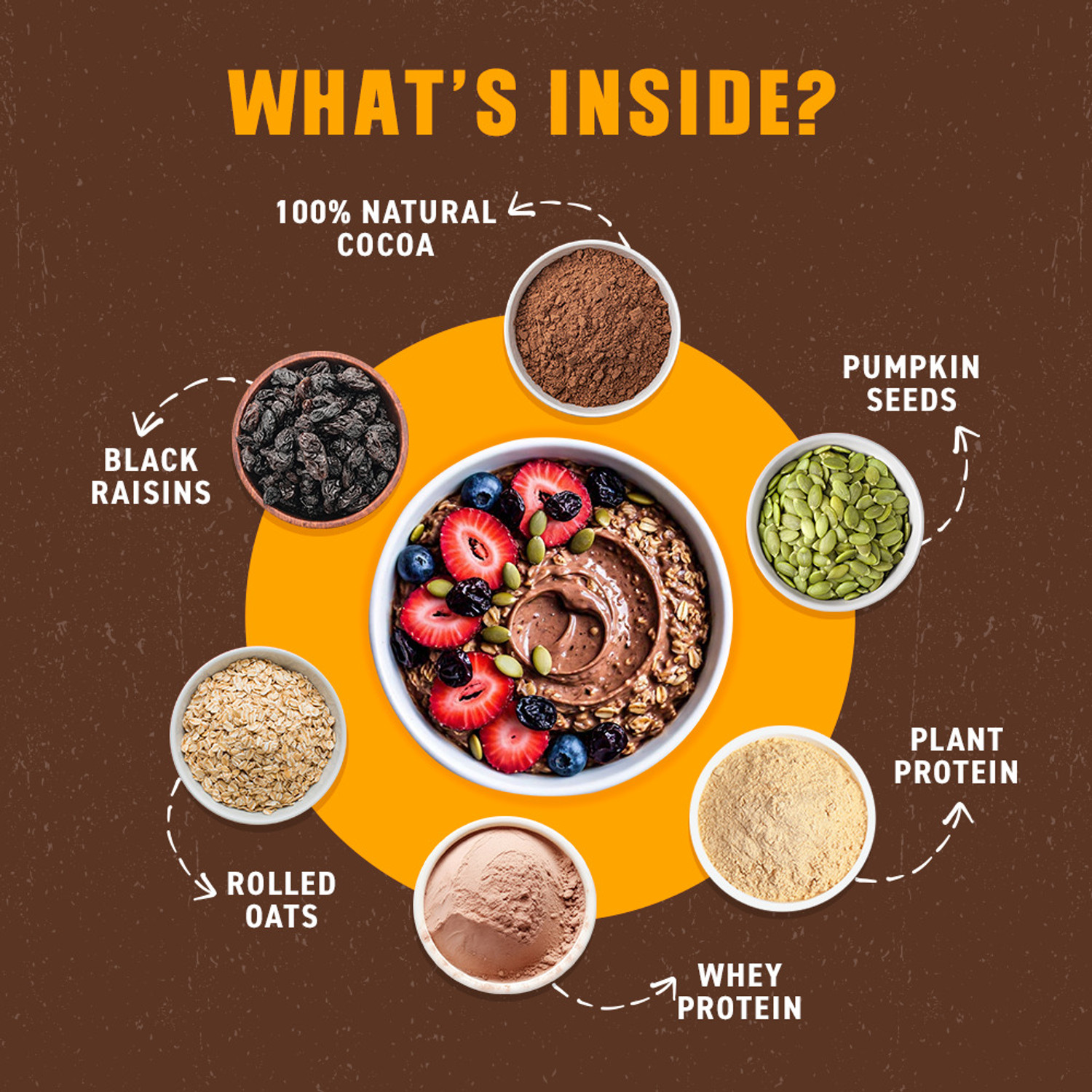 Image of Bagrry's by Bagrry's High Protein Oats Dark Chocolate (with 25g protein per 100g) Pouch