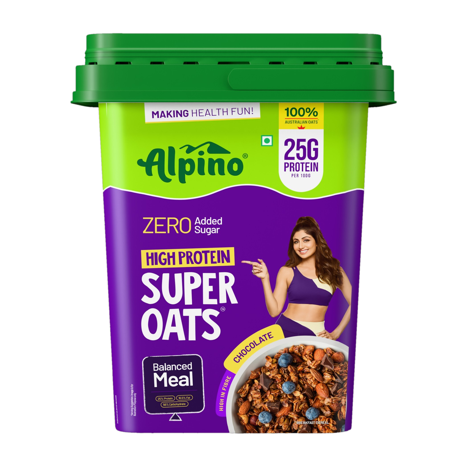 ALPINO 25g High Protein Super Oats Chocolate 2.5kg - Image 1