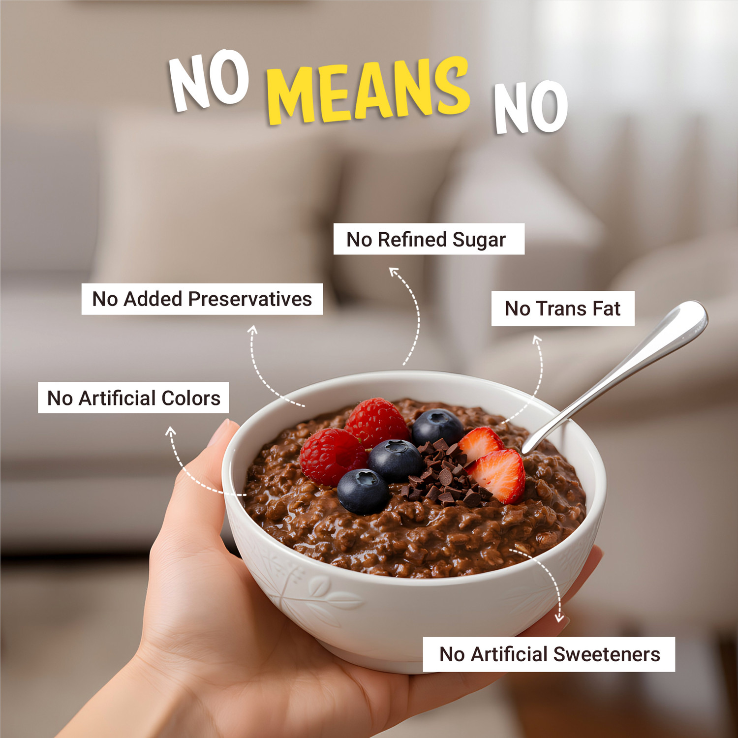 Image of MUSCLEBLAZE High Protein Oats (Cocoa Rich Chocolate) | 26g Protein Pouch