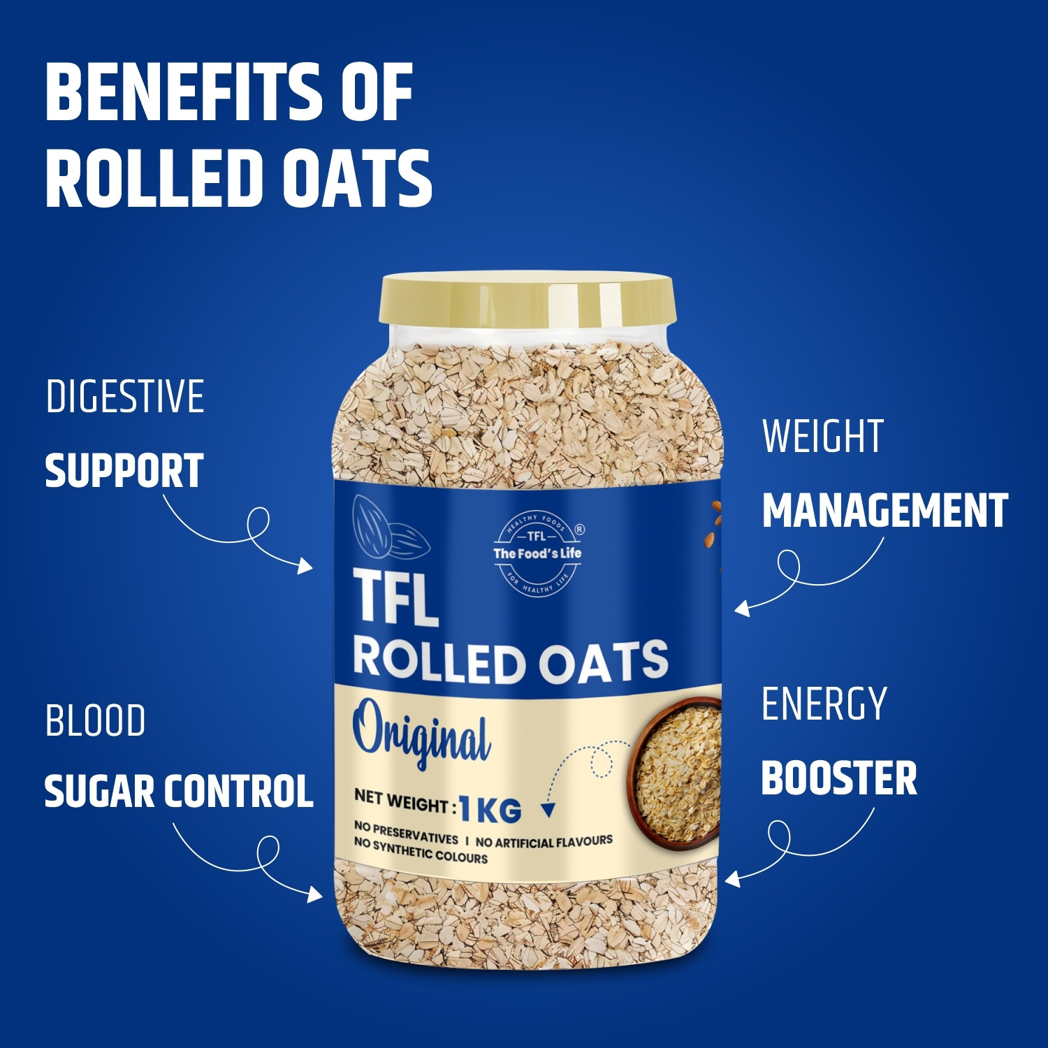 Image of TFL(The Food's Life) Rolled Oats Jar