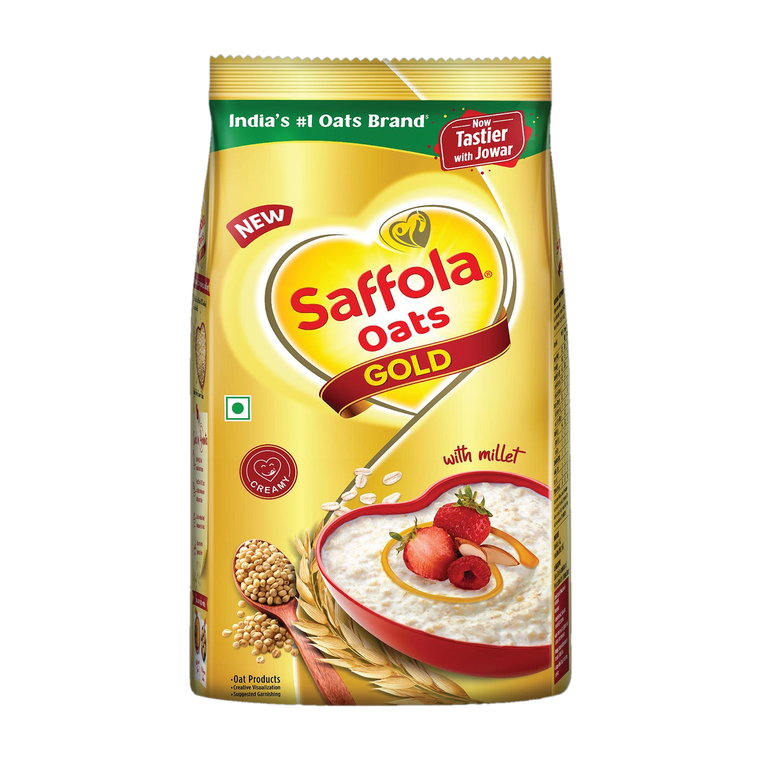 Saffola Oats Gold, Rolled Oats with Millet, 500g - Image 1