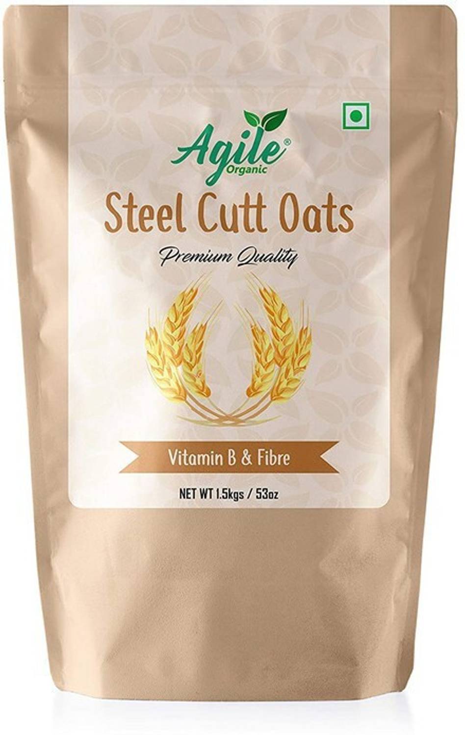 Agile Organic Steel Cut Oats, 1.5kg Pouch