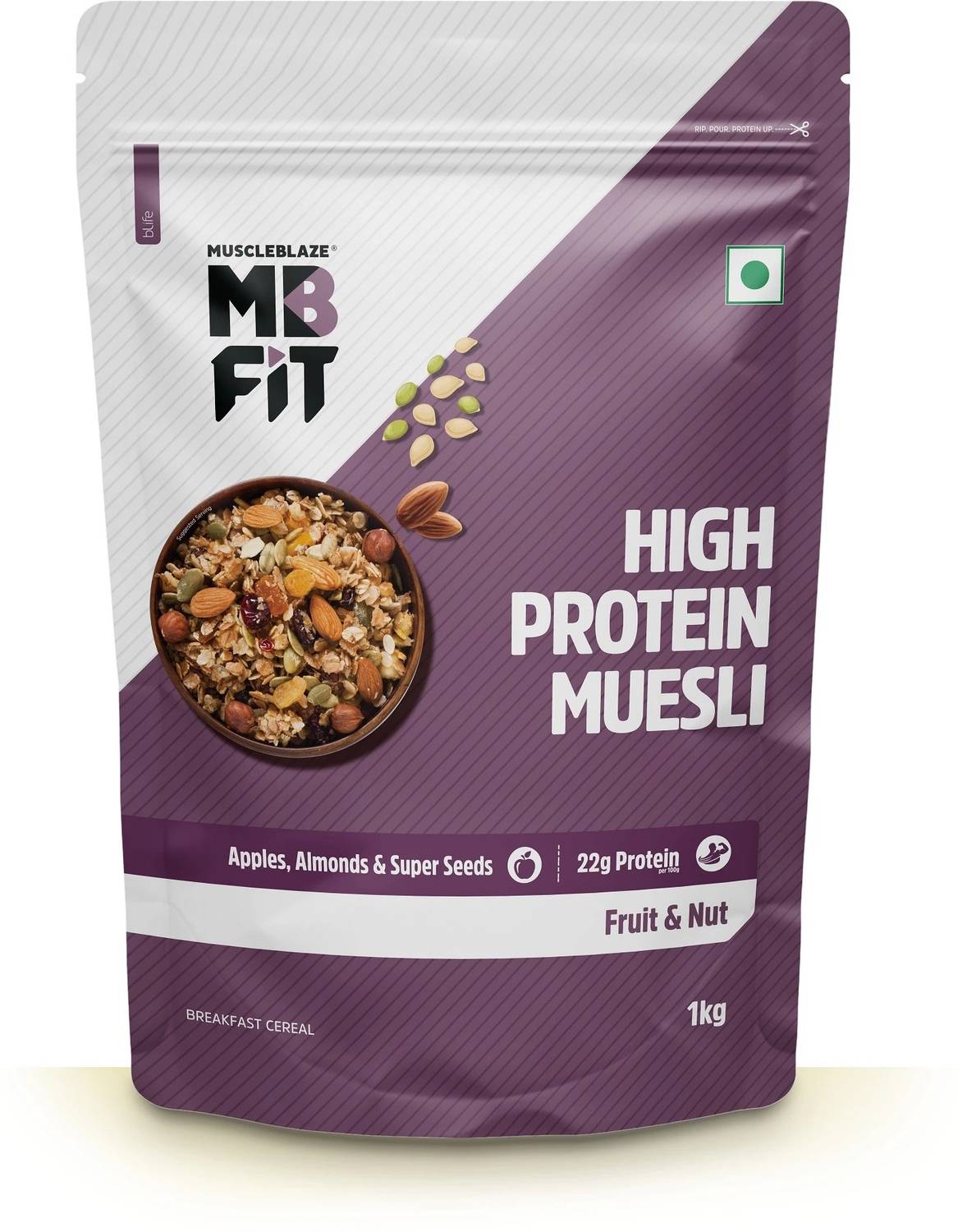 MUSCLEBLAZE High Protein Muesli, 18g - Image 1