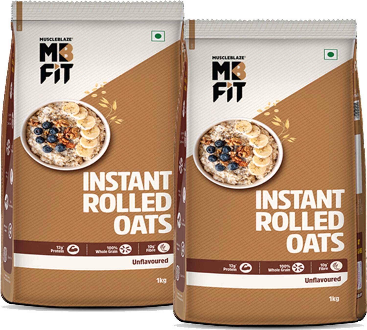 MUSCLEBLAZE 100% Rolled Oats, 1 kg - Image 1