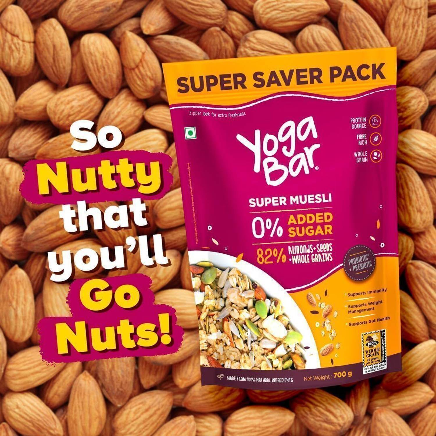 Yogabar Muesli 800g No Added Sugar - Image 3