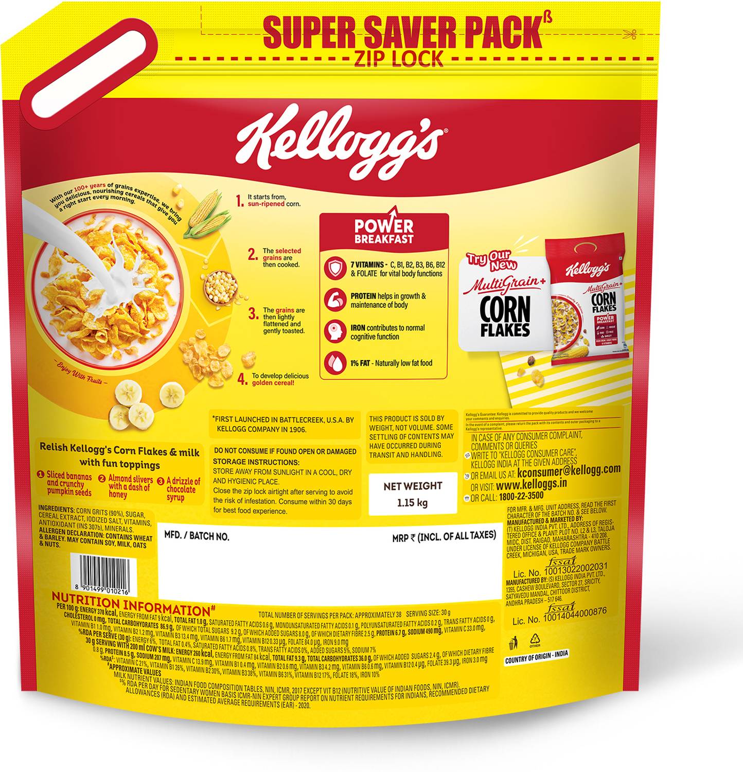 Kellogg's Corn Flakes Original 1.15kg - Image 2