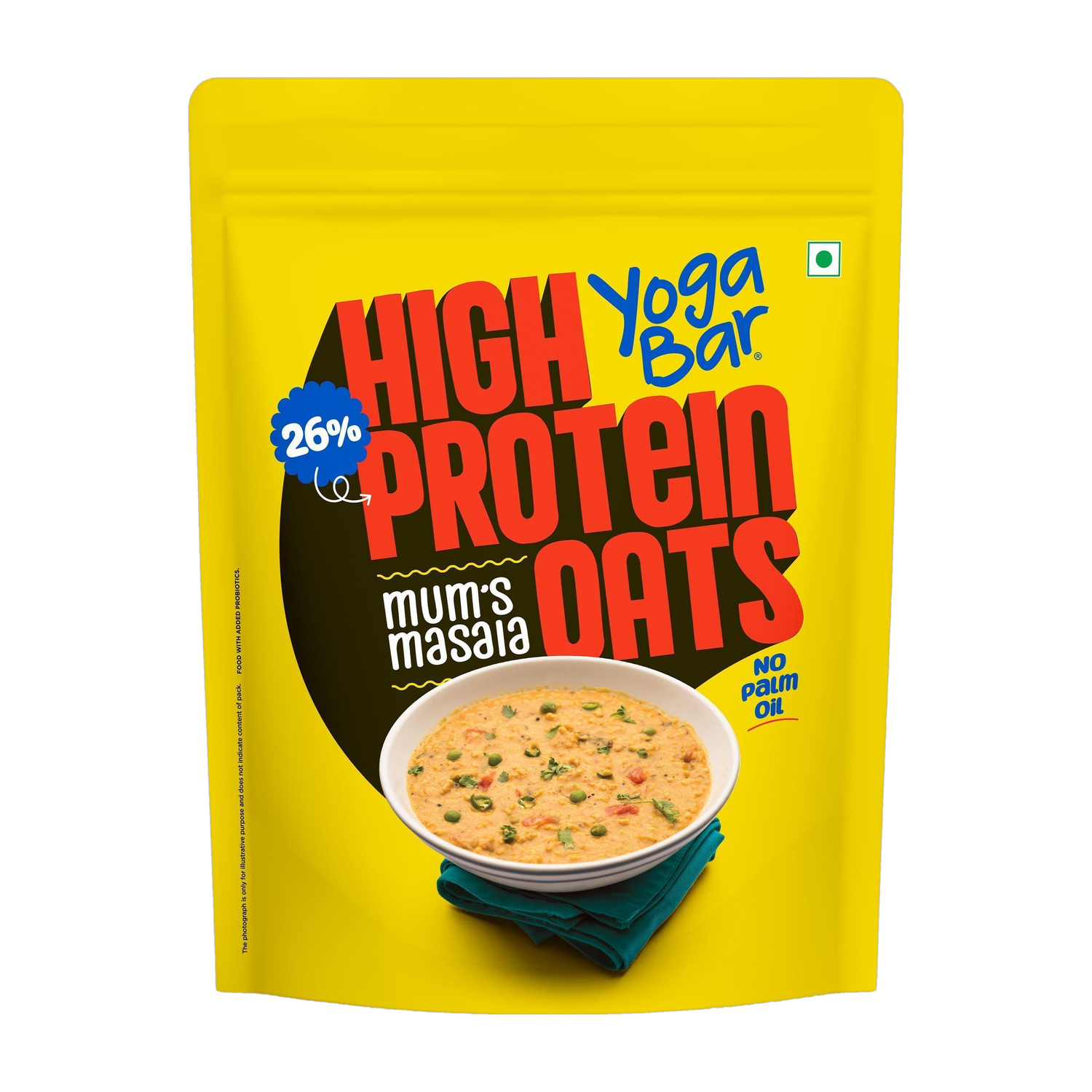 Image of Yogabar High Protein Oats, Mums Masala, No Palm Oil Pouch