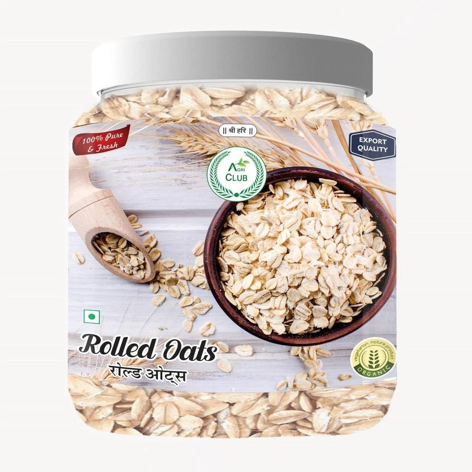 AGRI CLUB Rolled Oats 400gm/14.10oz Plastic Bottle