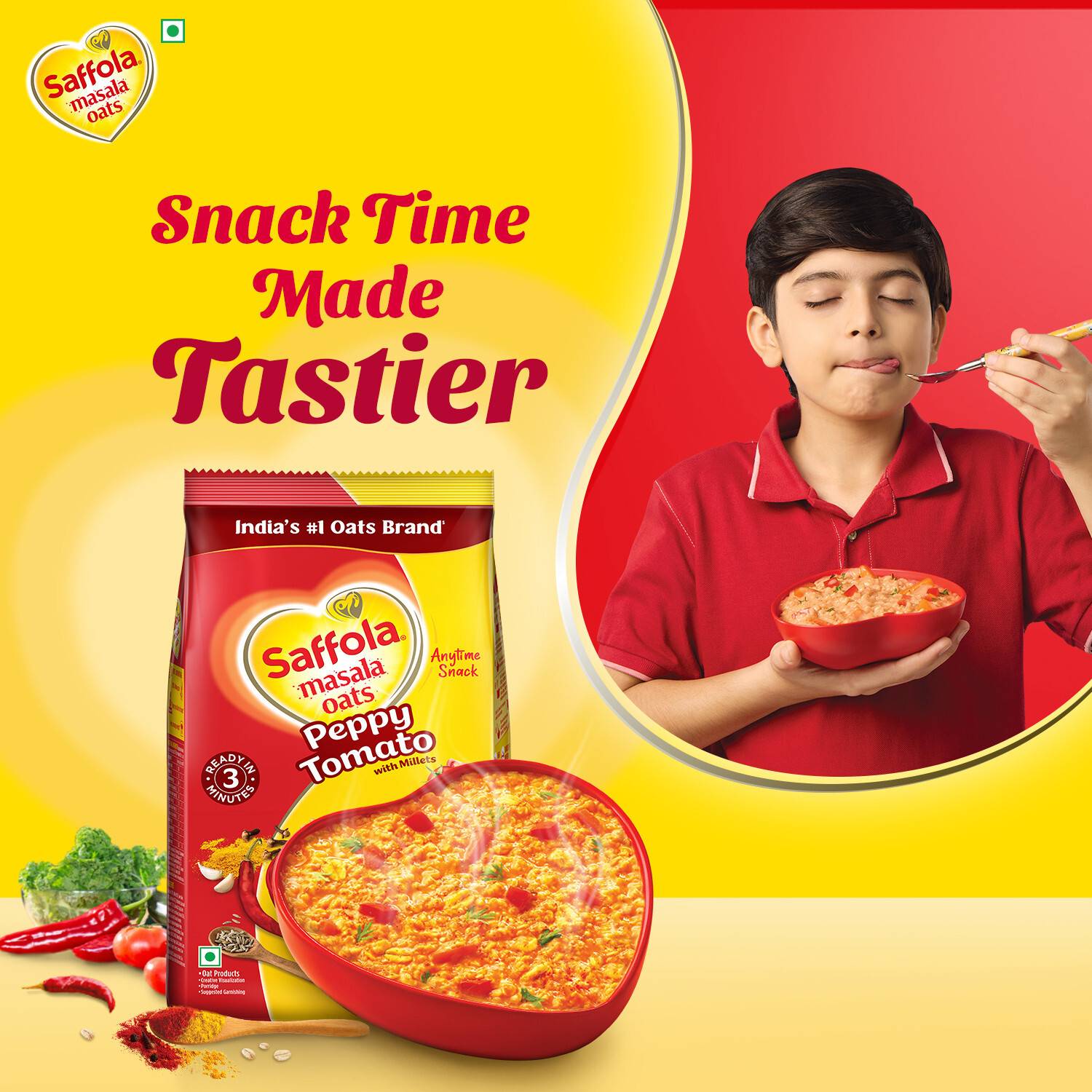 Saffola Masala Oats Peppy Tomato - Image 3