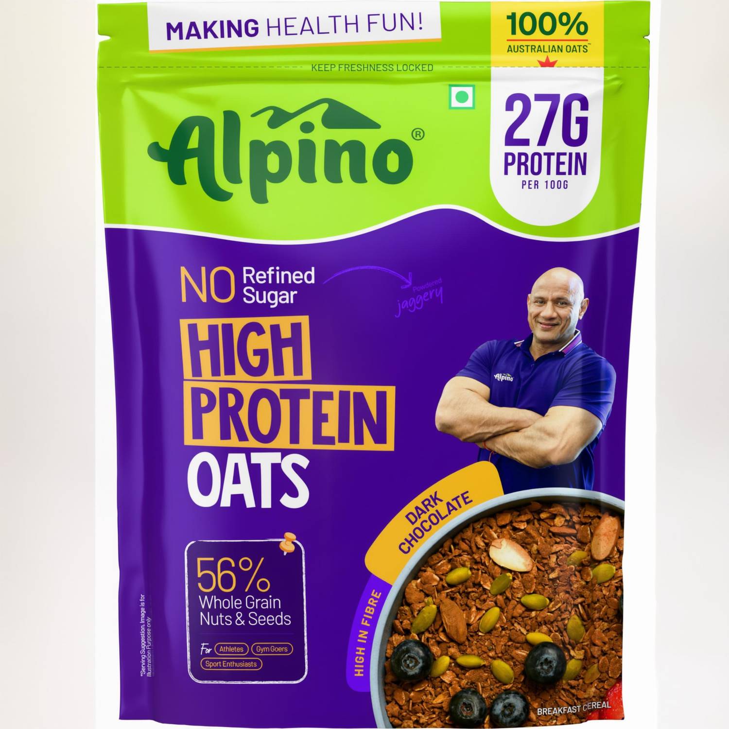 ALPINO High Protein Oats Dark Chocolate 27g - Image 1