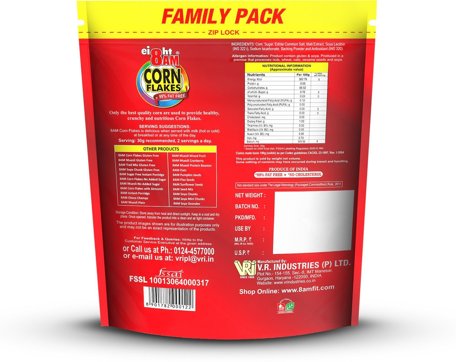 Image of 8AM Corn Flakes Family Pouch