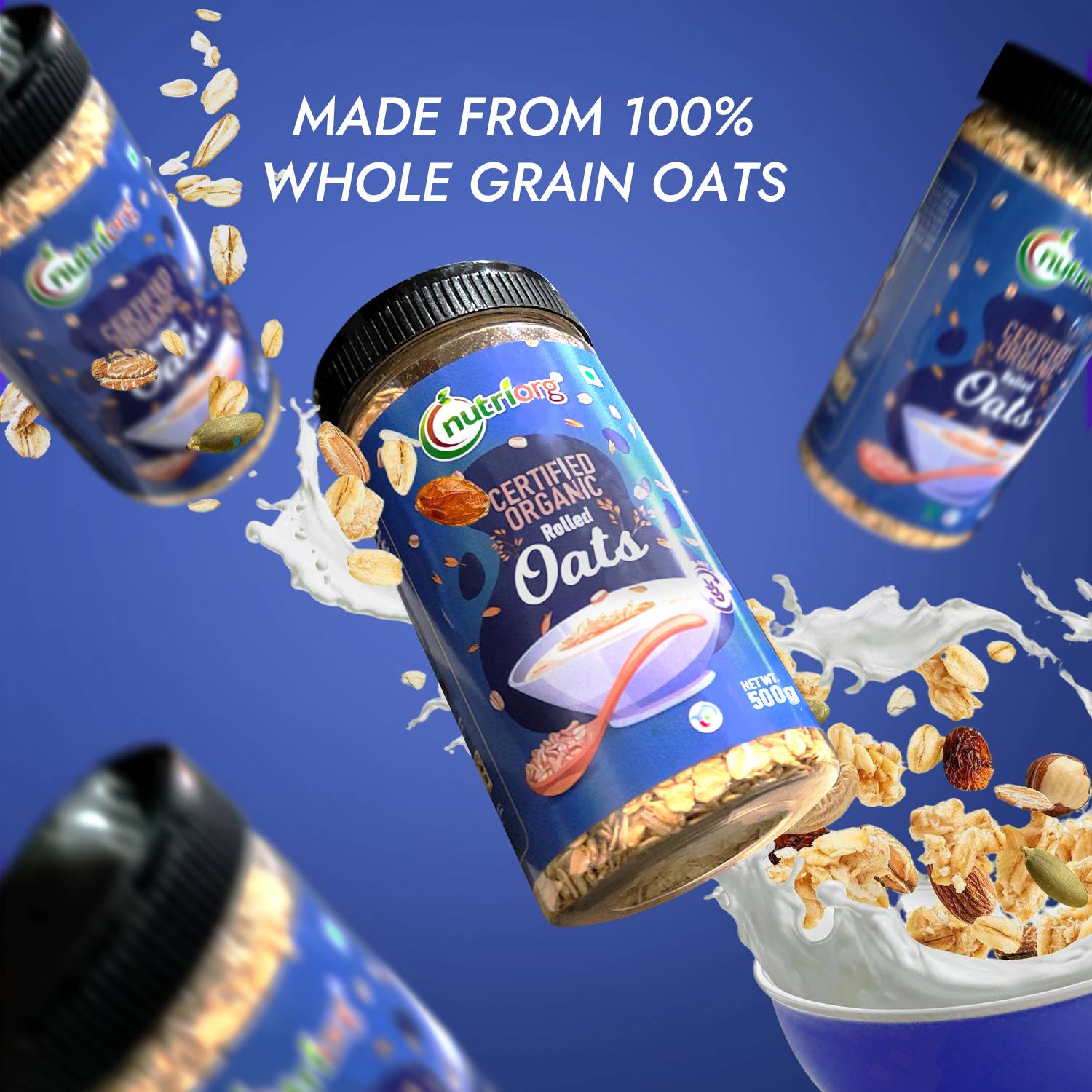 Nutriorg Rolled Oats 4 x 400g - Image 4