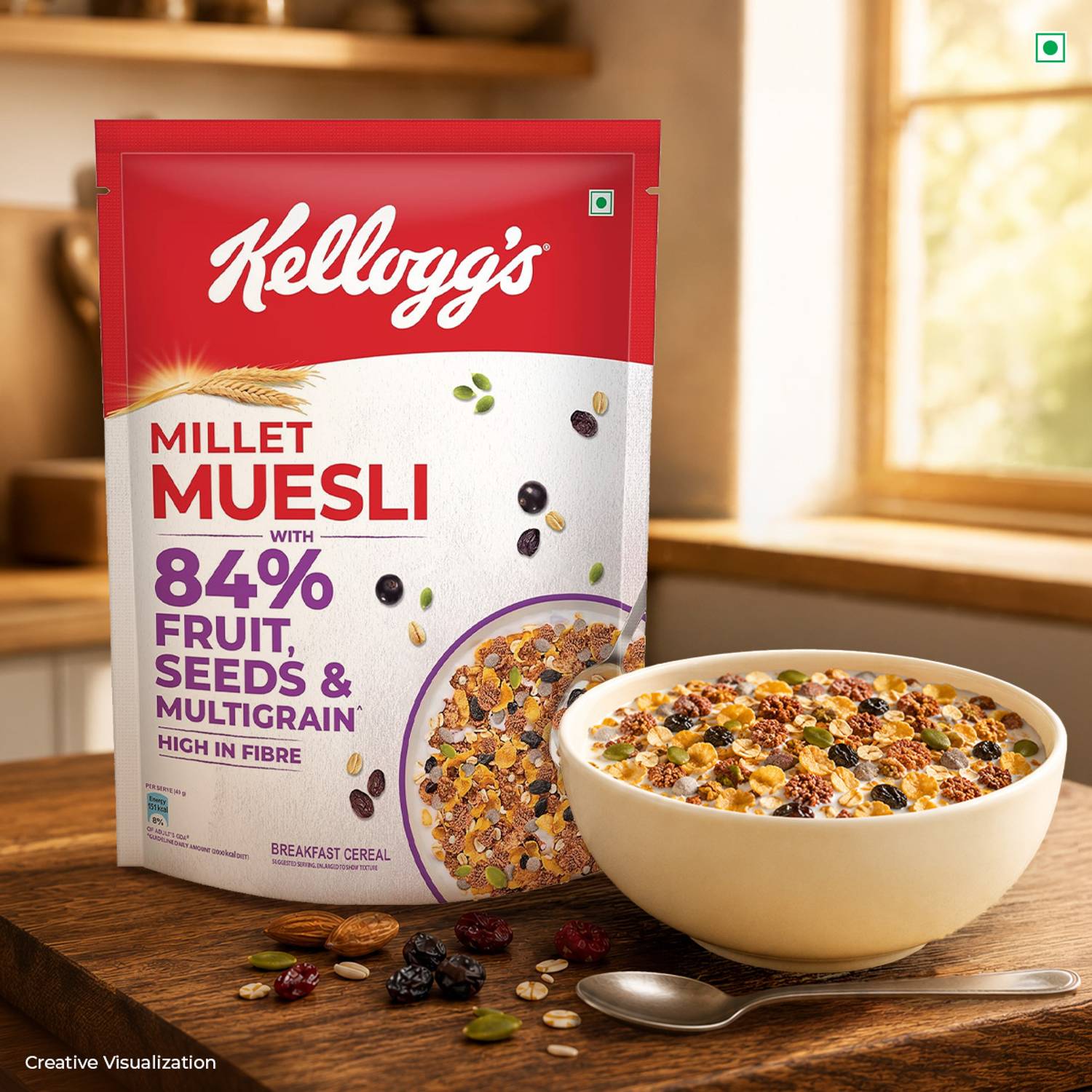 Kellogg's Millet Muesli 84% Fruit, Seed & Multigrain 500g
