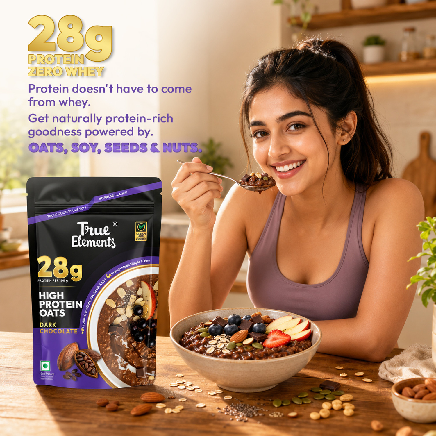 Image of True Elements 28g High Protein Oats 1kg Pouch
