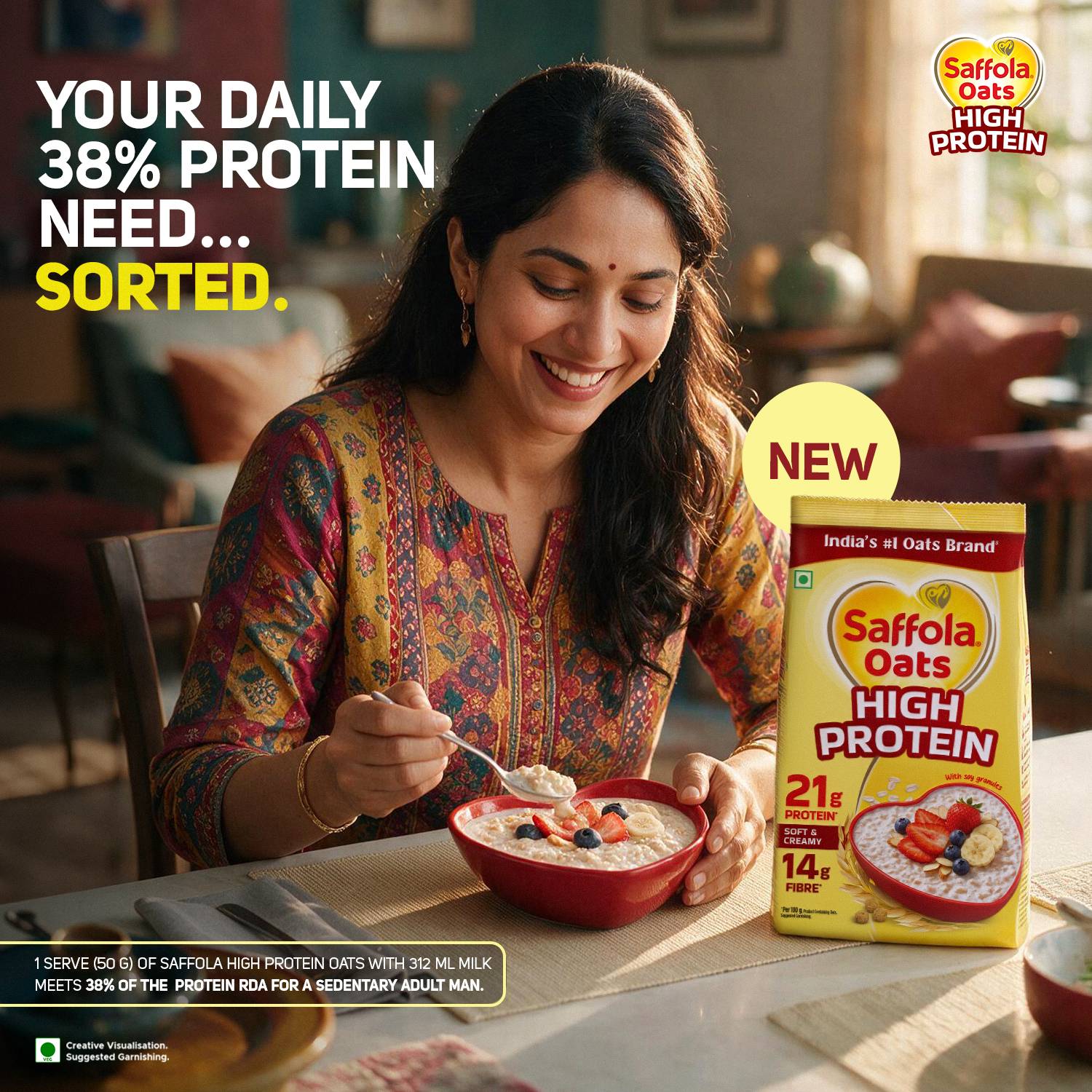Saffola Oats High Protein 21g - Image 4