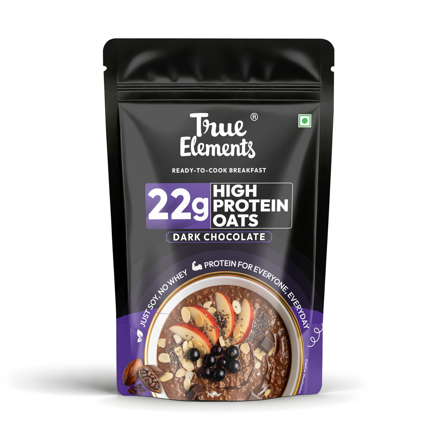 Image of True Elements 22g High Protein Oats - Dark Chocolate 700gm (Super Oats) Pouch