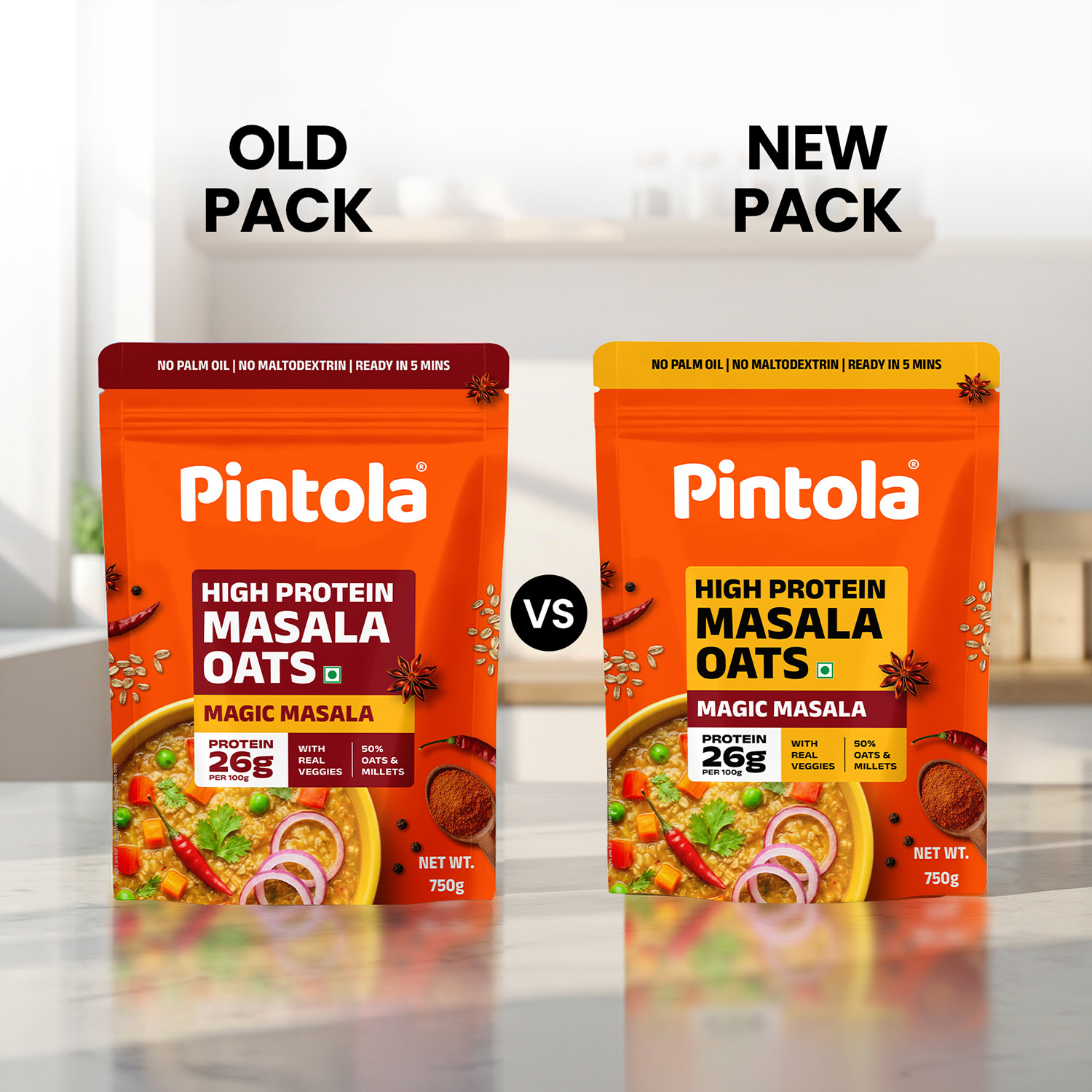 Image of Pintola 26g High Protien Masala Oats Pouch