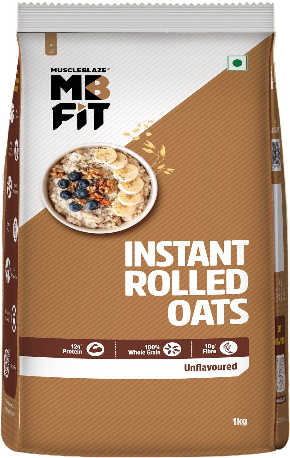 MUSCLEBLAZE 100% Rolled Oats, 2 L - Image 1