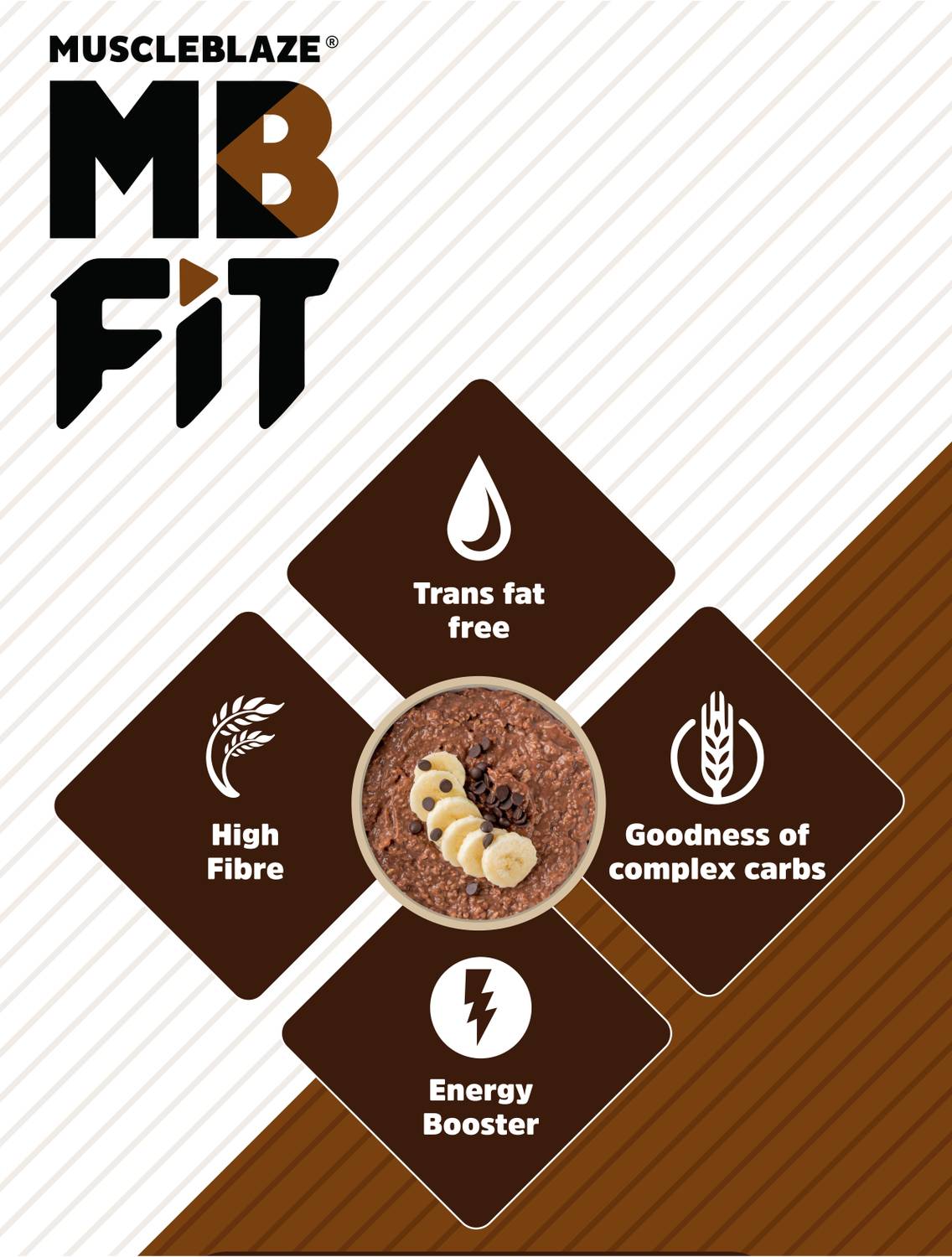 MUSCLEBLAZE High Protein Oats, Dark Chocolate, 1 kg - Image 5