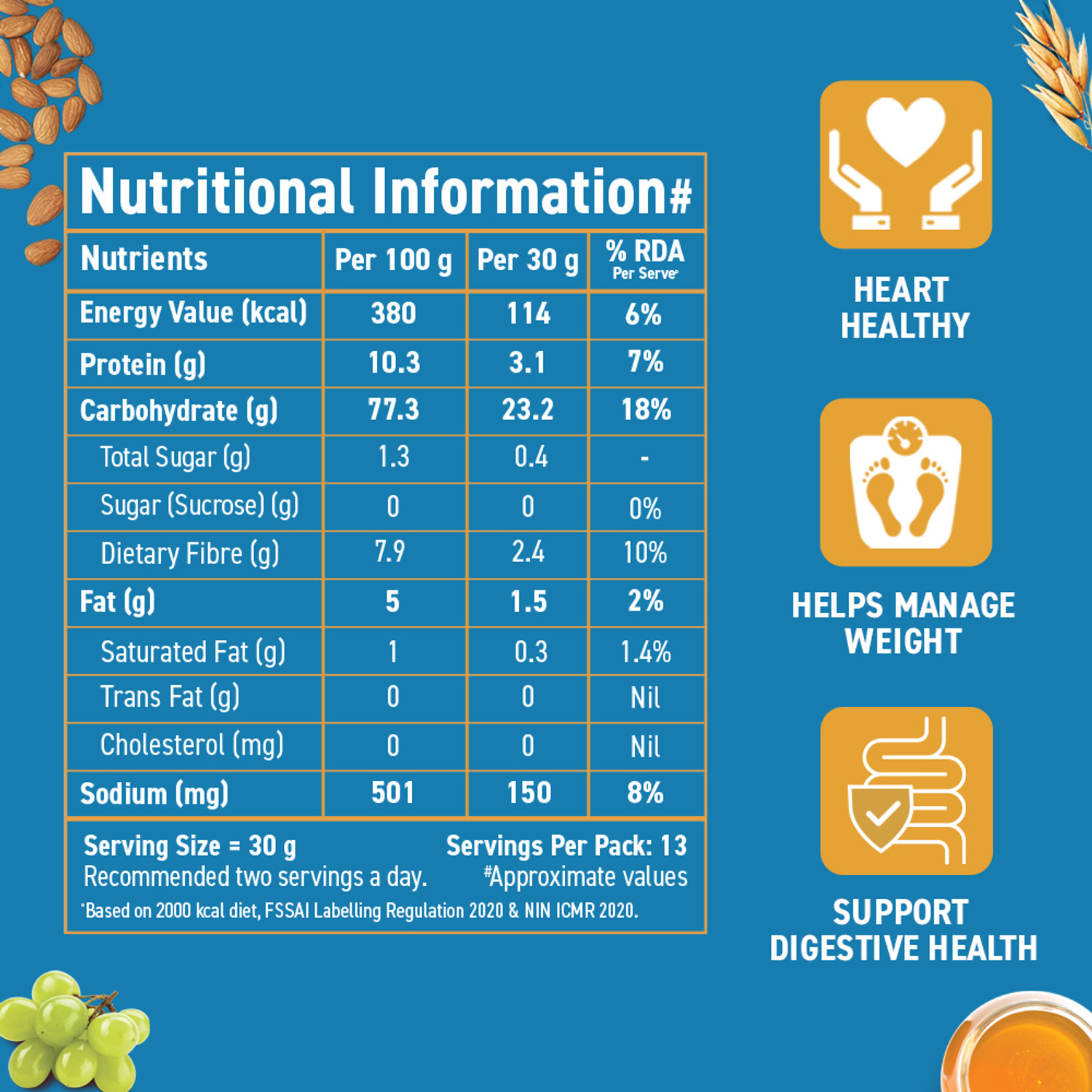 Image of Bagrry's No Added Sugar Crunchy Muesli Box