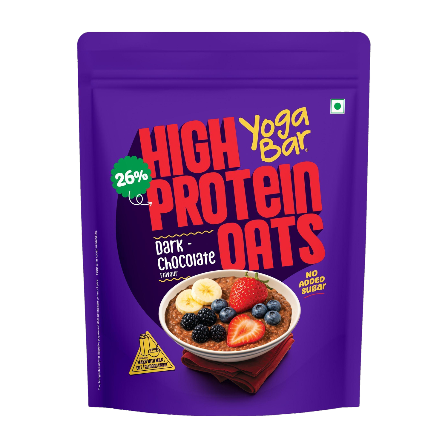 Yogabar High Protein Oats Dark Chocolate 26g Pouch