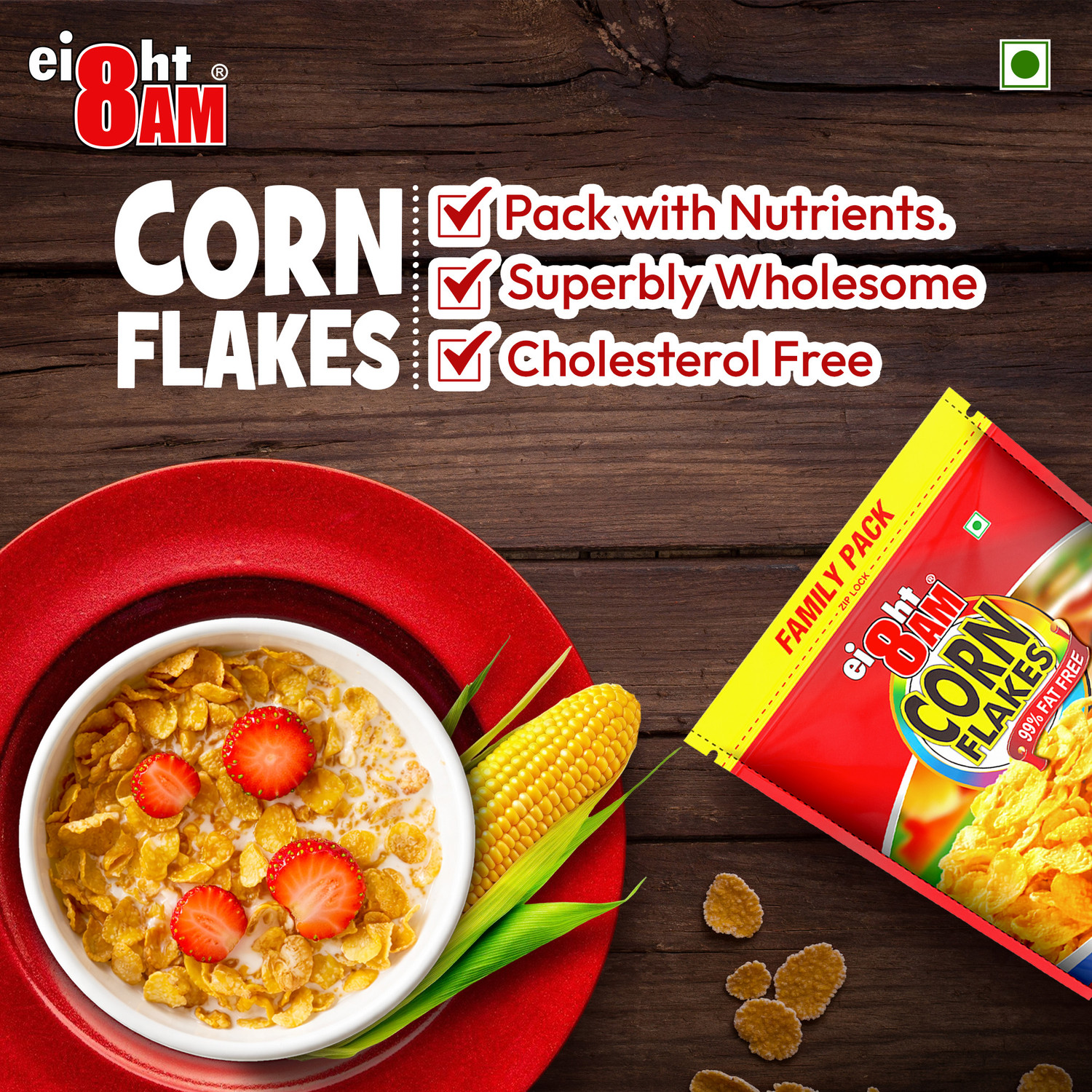 Image of 8AM Corn Flakes Family Pouch
