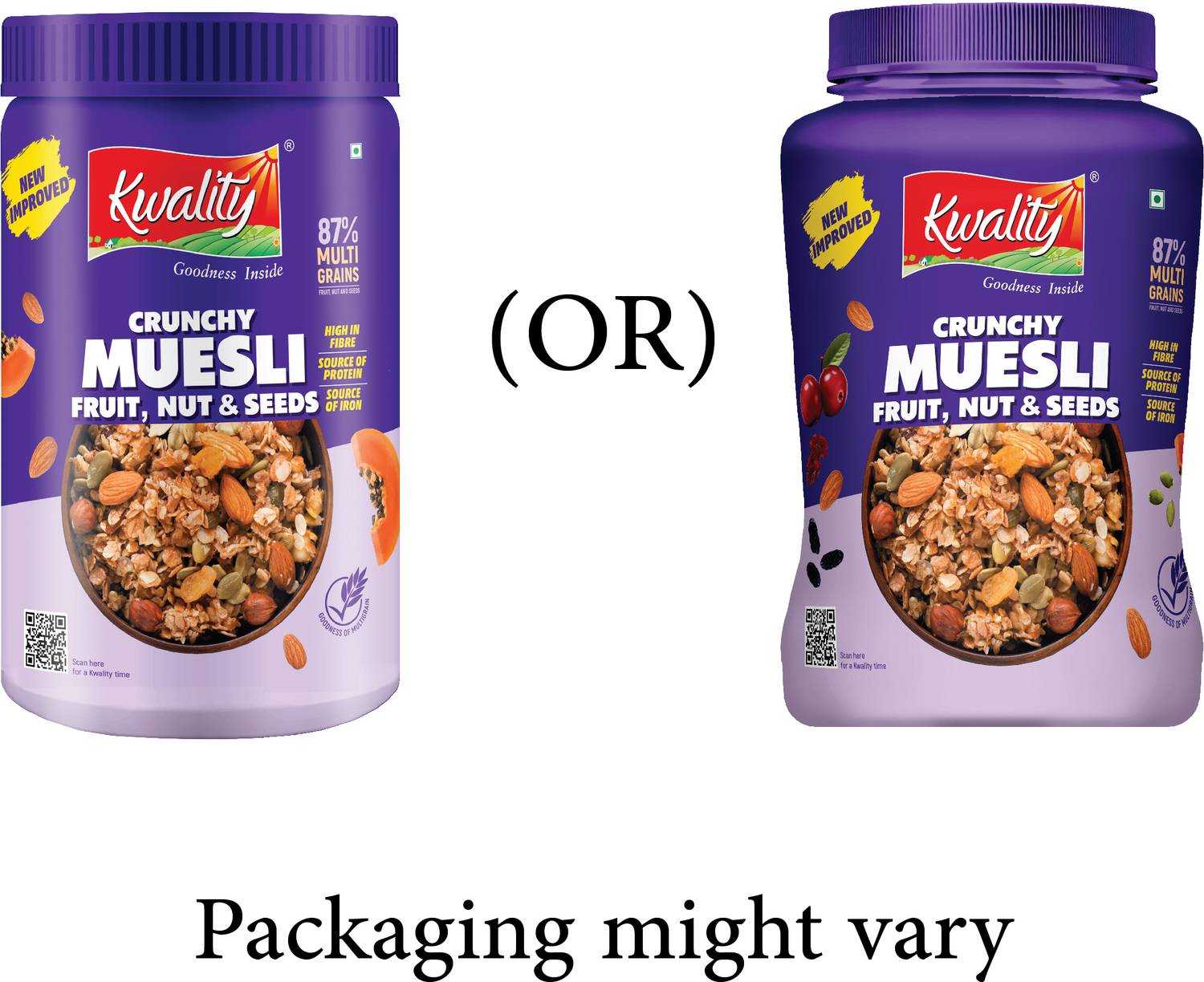 Kwality Crunchy Muesli Fruit, Nut & Seed 87% Multigrains 1kg - Image 3