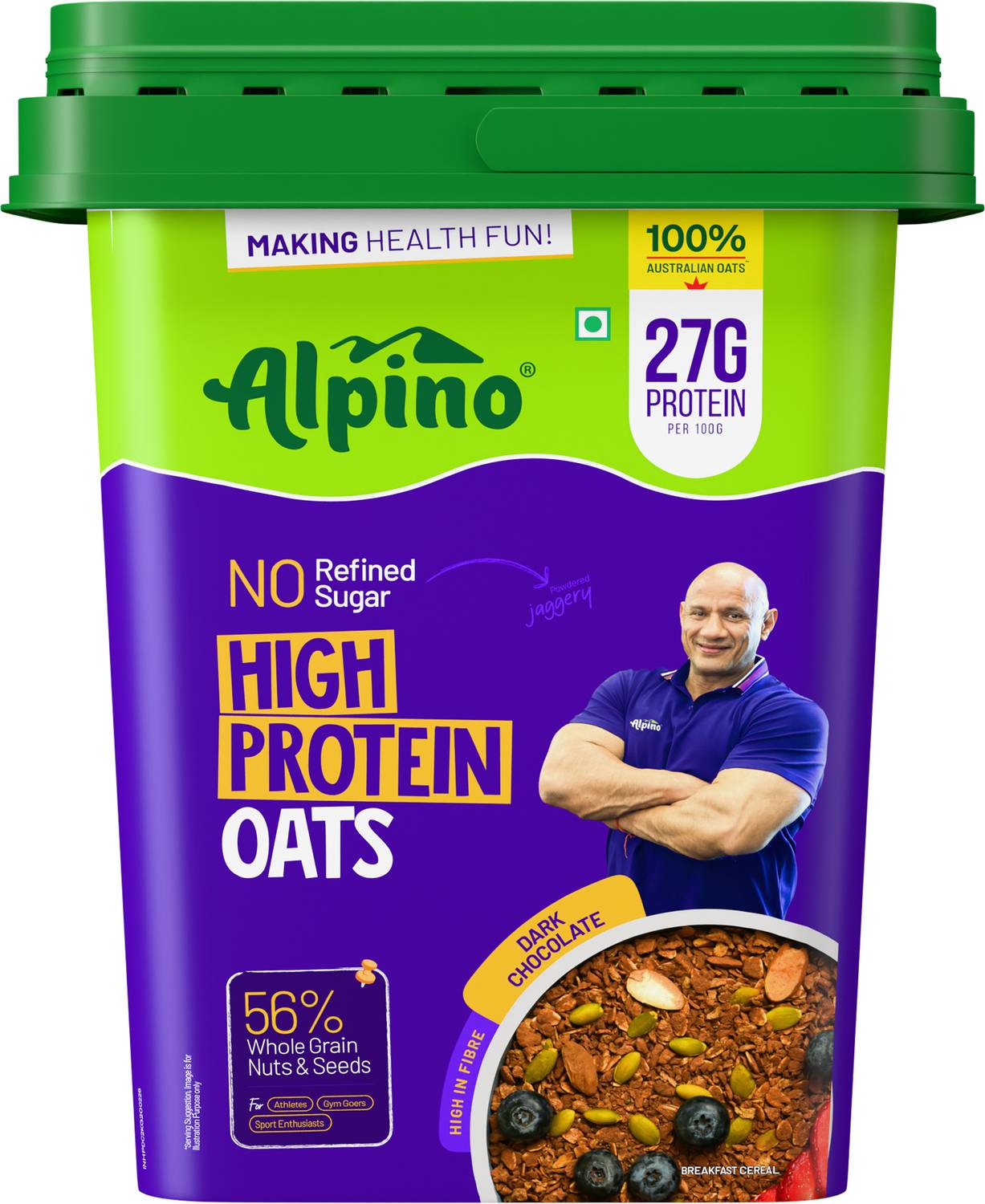 Alpino 27g High Protein Oats Dark Chocolate 2kg