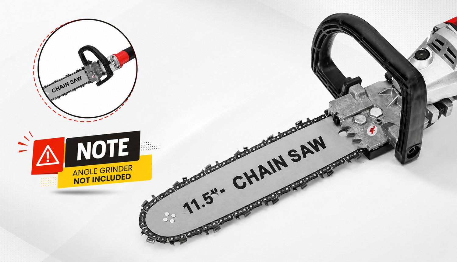 Image of Inditrust Heavy Duty 11.5 inch Electric Chain Saw Converter Bracket Tree Felling Angle Grinder for Woodworking Tool Chain Saw Only Corded & Cordless Chainsaw
