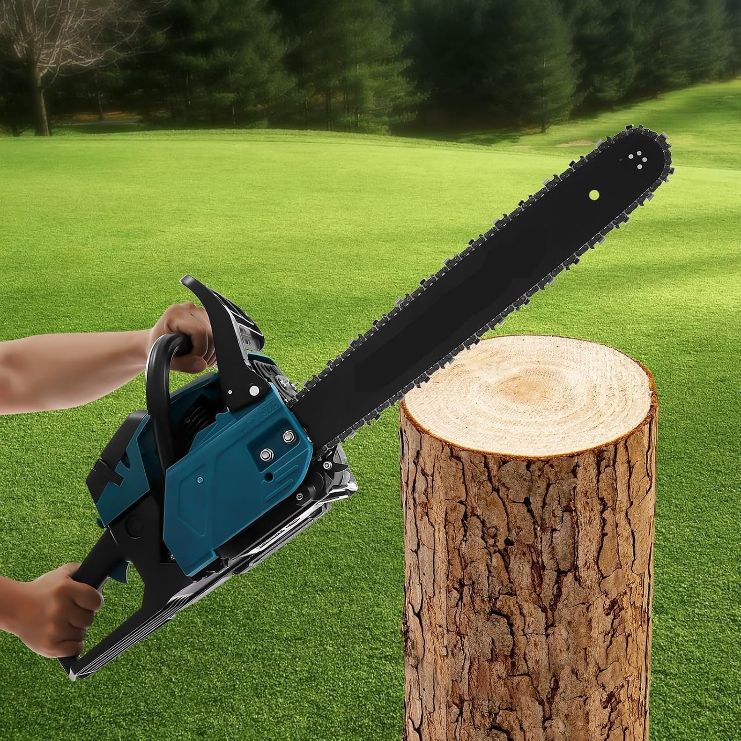 Image of Sauran Petrol with Chain Tool bag Handheld Petrol Chainsaw for Trees (CNS86) Cordless Chainsaw