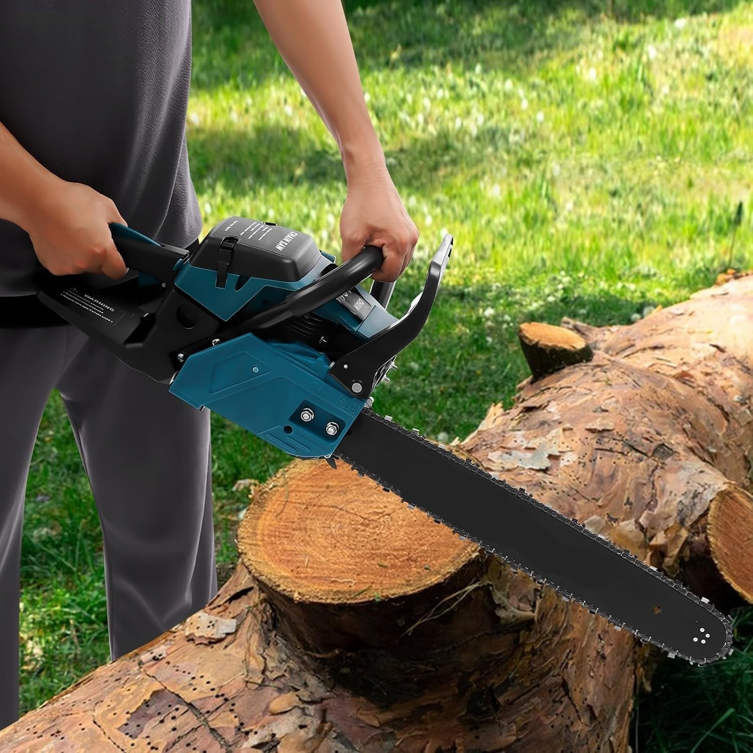Image of Sauran Petrol with Chain Tool bag Handheld Petrol Chainsaw for Trees (CNS86) Cordless Chainsaw