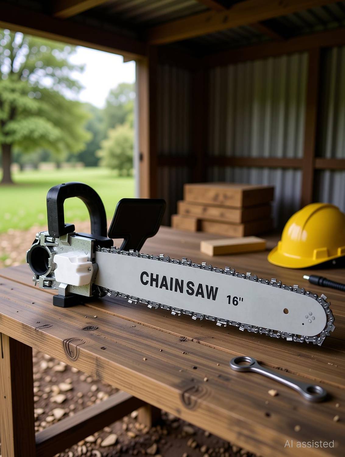 DUMDAAR 16inch Chainsaw Stand Bracket Set for 4inch Grinder - Image 2