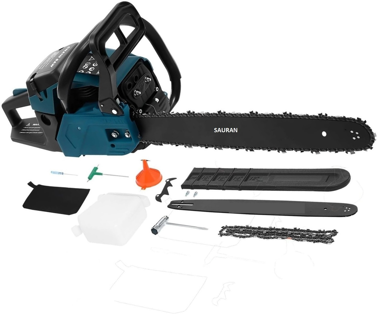 Image of Sauran Petrol with Chain Tool bag Handheld Petrol Chainsaw for Trees (CNS86) Cordless Chainsaw