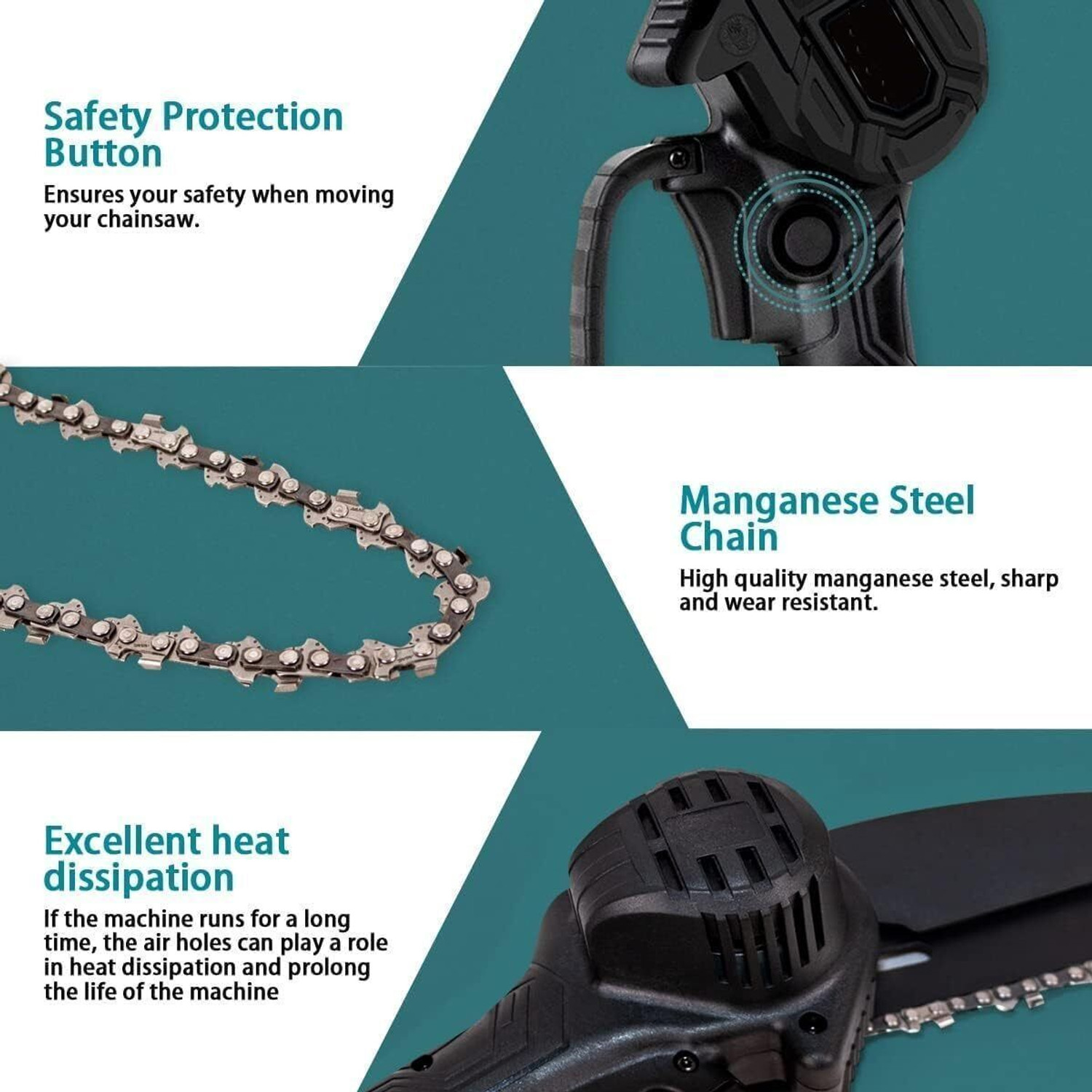 Image of Buy From Best Cordless Battery Powered with 48V Rechargeable With 1 Chain Hand Handheld Chainsaw for Tree Trimming & Branch Pruning Wood Cutting Chainsaw Cordless Chainsaw