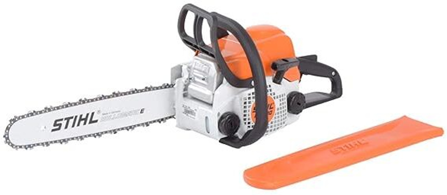 Image of STIHL Cast Iron Chain Saw MS-180 (Orange) Fuel Chainsaw (Without Battery)