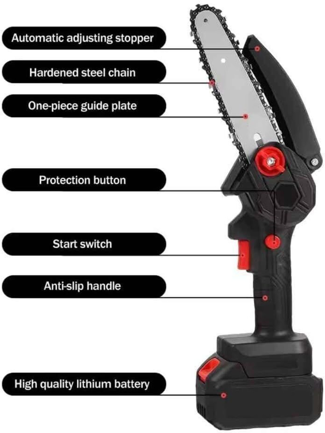 Image of Buy From Best Cordless Battery Powered with 48V Rechargeable With 1 Chain Hand Handheld Chainsaw for Tree Trimming & Branch Pruning Wood Cutting Chainsaw Cordless Chainsaw
