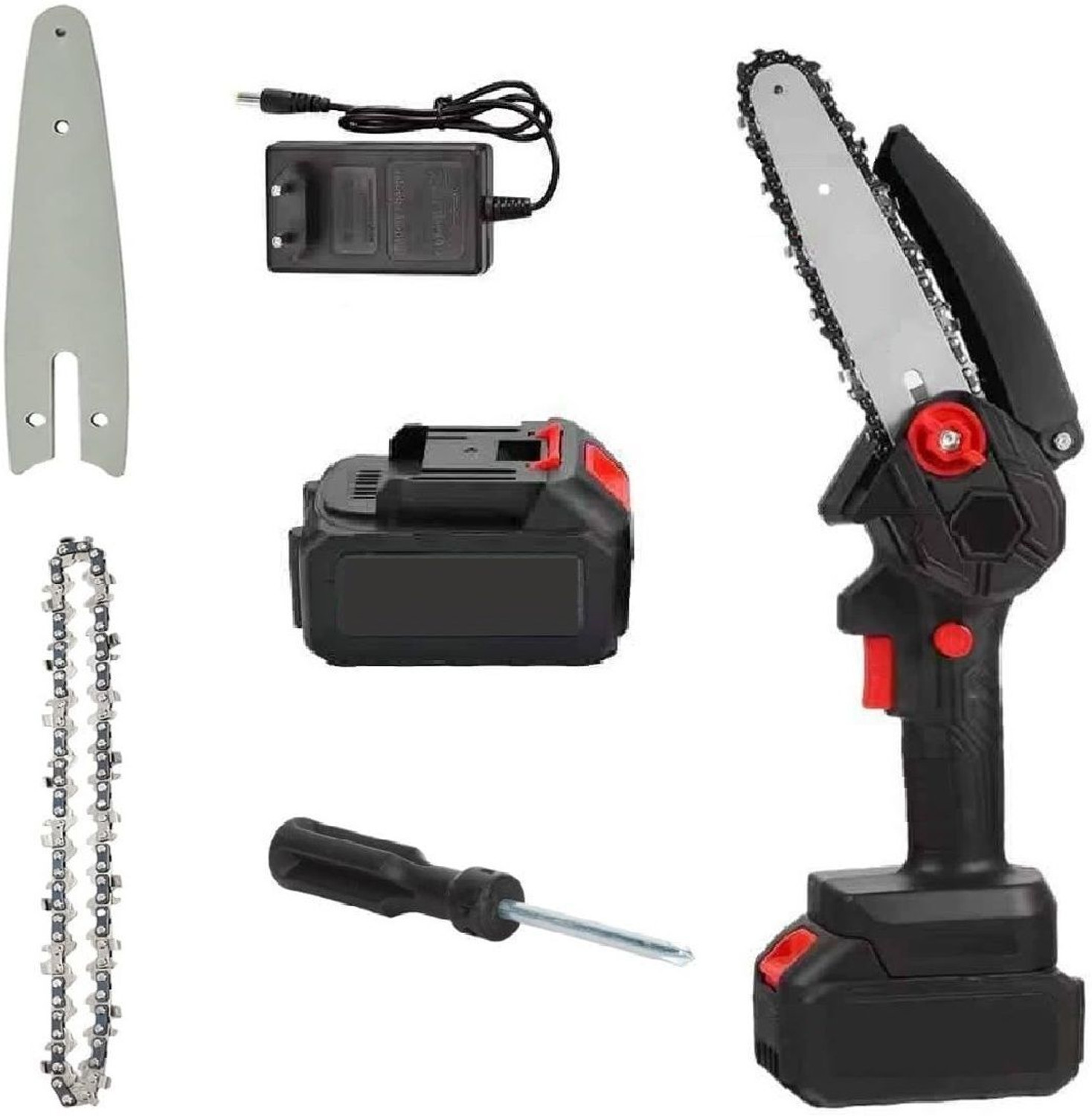 Image of NAPTUNE Cordless Battery Powered with 48V Rechargeable With 1 Chain Hand Handheld Chainsaw for Tree Trimming & Branch Pruning Wood Cutting Chainsaw Cordless Chainsaw